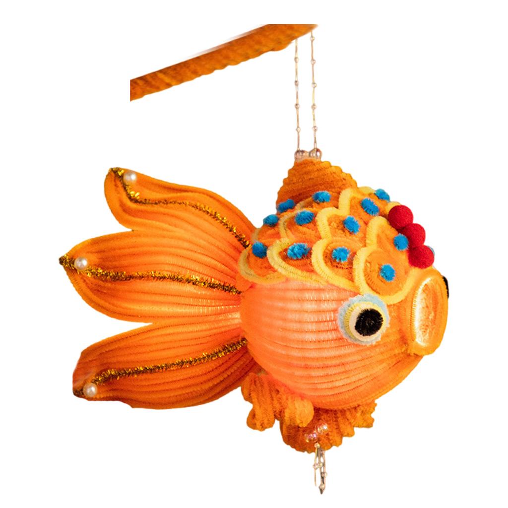 Handmade Koi Fish Lanterns Ornament Autumn Koi Fish Lanterns Accent Handheld Portable Party Hanging Decorations