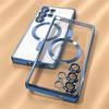 Luxury wireless charge Case for Samsung Galaxy S26 S25 S24 S23 S22 Ultra S26 FE for Magsafe Magnetic Plating Clear Soft Cover