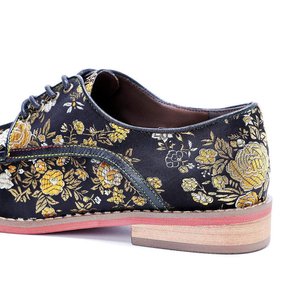 Print Slippers Women Shoes Genuine Leather Flat With Slides Sewing Handmade Slippers