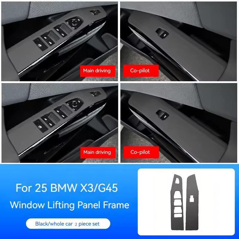 For BMW X3 G45 2025Car LHD Window Lift Switch Panel Cover Frame Decoration Cover Trimtyling Interior Accessories