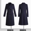 Women's Professional Mid-Length Wool Coat for Winter Workwear