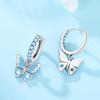 S925 Silver Exquisite Butterfly Hoop Earrings With Sparkling Zircon Dragonfly Design Elegant And Versatile Accessory