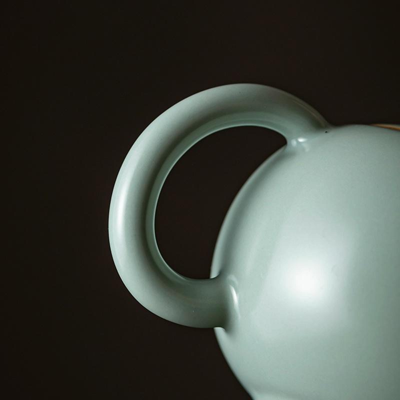 Ru Kiln Ceramic Teapot with Crackle Glaze Kung Fu Tea Set