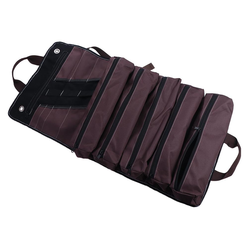 Heavy-Duty 15-Pockets Roll Bag Roll Tool Roll Up Bag Durable Waxed Canvas Tool Roll  Electrician