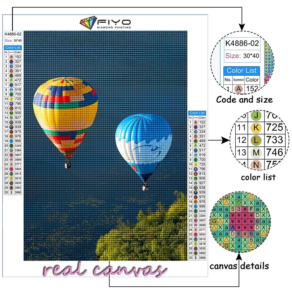 Cross Stitch Kit DIY Diamond Embroidery Hot Air Balloon Diamond Painting Home Decor
