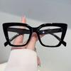 Unisex Fashion Retro Anti-Blue Light Glasses Oversized Cat'S Eye Women'S Fashion Splicing Frames Optical Eyeglasses Frame