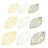 100Pieces Decorative Metal Filigree Leaves Mixed Size Leaves Jewelry Making Component Metal Craft Embellishments