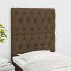 Vidaxl Bed Headboards, 2 Pcs, Dark Brown, 80X7X78/88Cm, Fabric