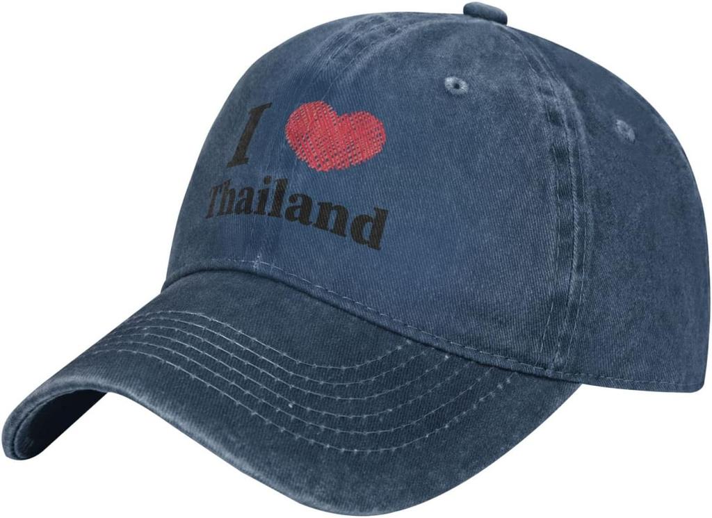 I Love Thailand Baseball Cap for Unisex Women Adjustable Vintage Cowboy Hat Cotton Dad Hats