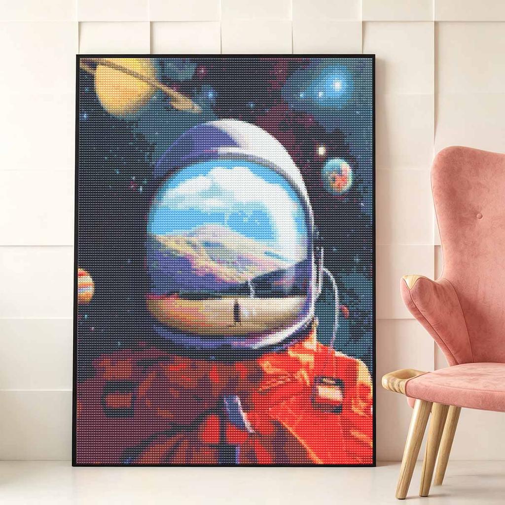 Cosmic Astronaut 5D Diamond Painting Full Round Drill Mosaic Diamond Embroidery Belief In Heart Cross Stitch Kits Home Decor Home Decor
