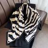 Breathable Stripes Square Headscarf Lightweight Printed Silk Scarf 90 CM Square Scarf  Outdoor