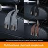 Suede Leather & Diamond Car Headrest Hook for Rear Seat Storage