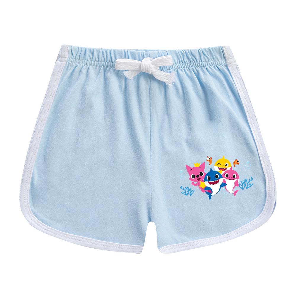 2023 Baby Shark Kids Summer Short Sleeve Cotton T-shirt & Shorts Set