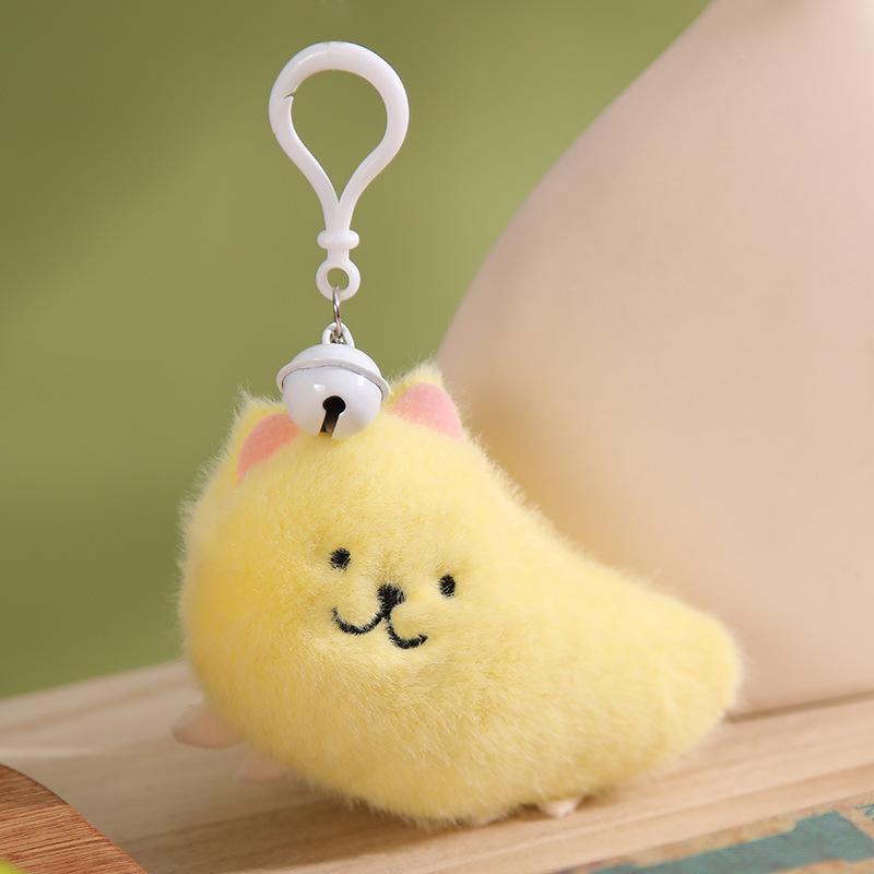 Capybara Blowing Bubbles: Plush Toy Keychain with Wagging Tail
