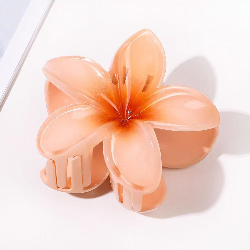 4PCS Fashion Women Flower Hair Clips Vacation Bohemia Egg Flower Hair Clips Barrettes Girls Large Hairpins Hair Accessories