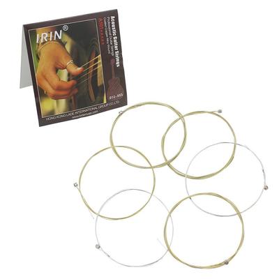 IRIN A101 Stainless Steel Light Acoustic Guitar Strings, Brass Alloy Wound, Perfect for Folk.