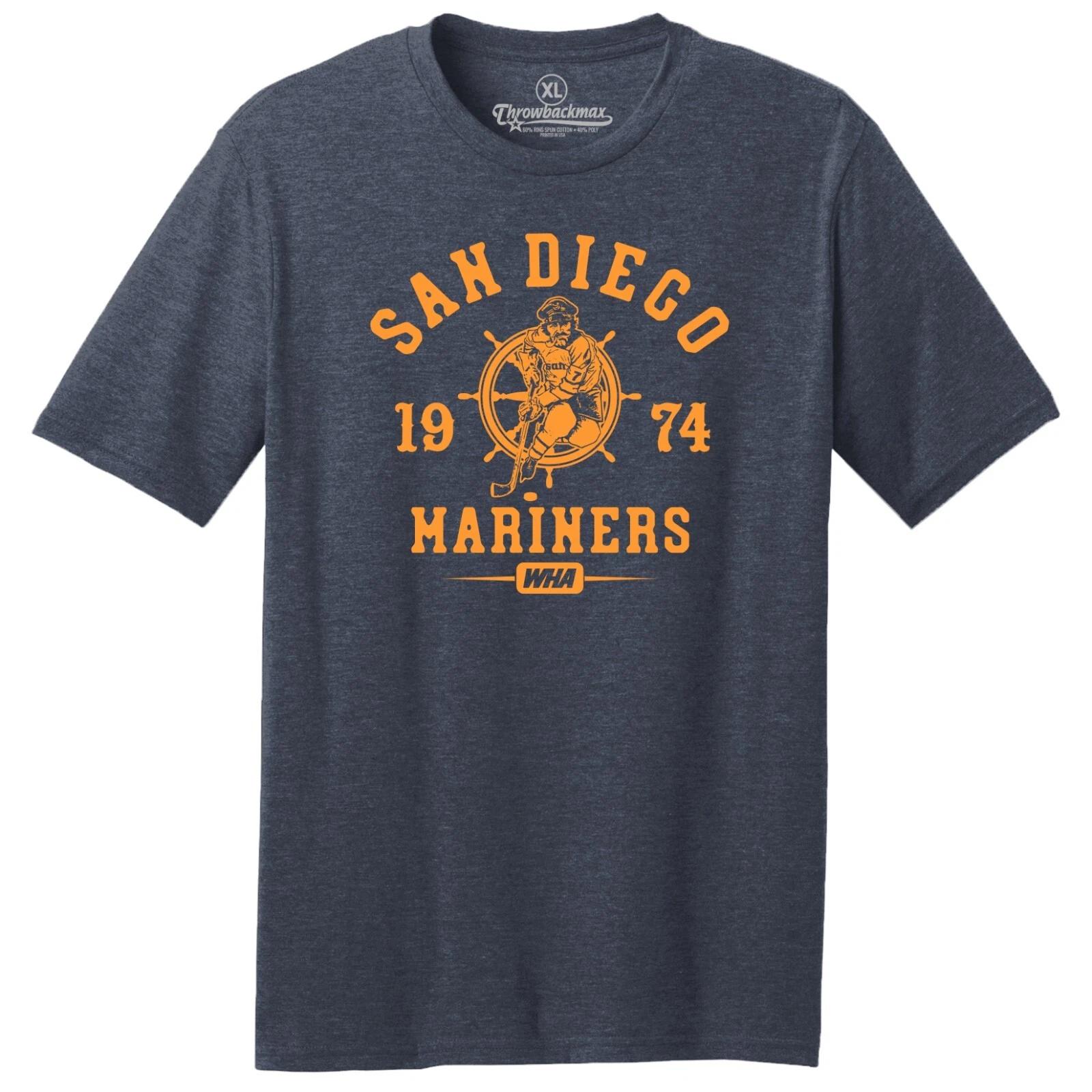 San Diego Mariners 1974 WHA Hockey TRI-BLEND Tee Shirt 3XL