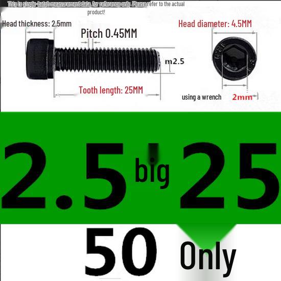 High-Strength Grade 12.9 Internal Hex Head Screws M1.4-M20