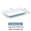 Melamine Rectangular Imitation Porcelain Plate for Hot Pot, Sushi, BBQ & Hotel Tableware.
