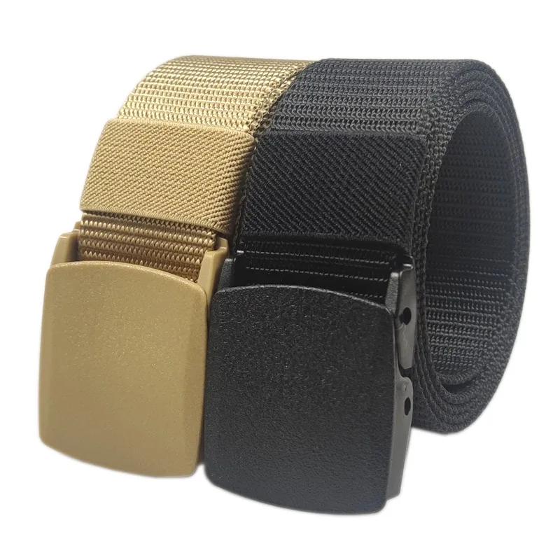 Black Automatic Buckle Nylon  Belt  Waist Canvas Belts Outdoor Strap Travel Sports Belt for Men and Women