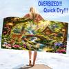 Fairyland Wonderland Print Beach Towel, Large Soft Quick Dry Towel for Beach Camping Swimming