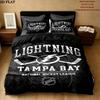 Tampa Bay Pattern Bedding uilt Set uilt Cover Pillowcase Home Decoration Birthday Gift (1 * duvet cover + 2 * pillowcase without core)