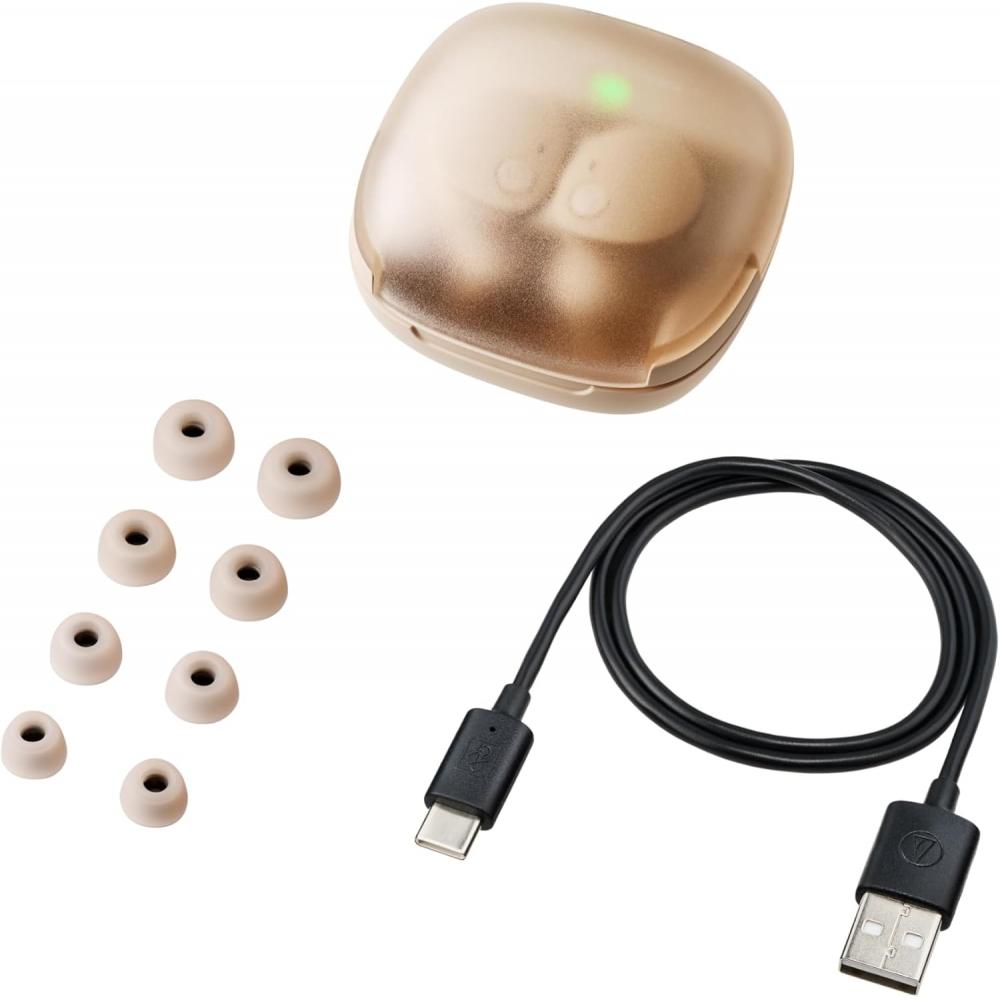 Audio TEchnica Ath Cks50tw2 WirElEss EarphonEs With NoisE CancElling BEigE  E 