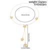 New Vintage Exquisite Y-shaped Flower Pendant Necklace for Women Bohemia Long Tassel Neck Accessories Jewelry Wedding Gifts