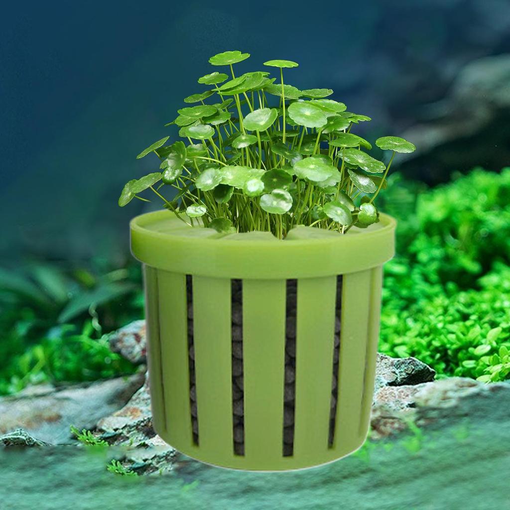 4 Pieces Aquarium Hydroponics Planting Holder Aquarium Plant Pots Stable Fish Tank Plant Pots Water Feature Decoration