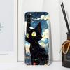 Anime Cute Black Cat Meow Phone Case For Samsung Galaxy A17 A37 A57 A16 A26 A36 A56 A15 A25 A35 A55 A14 A24 A34 A54 A13 A23 A33