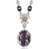 Japanese Fresh Women's Long Decorative Dress with Versatile Accessories Pendant Flower Zircon Pendant Necklace