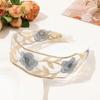 New Chinese Styles Wide Headband with Embroidered Flowers Comfortable High Skull Hairhoop For Everyday Wear Formal Event