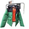 Herren Karo Dicke Winter Daunenjacke mit Stehkragen