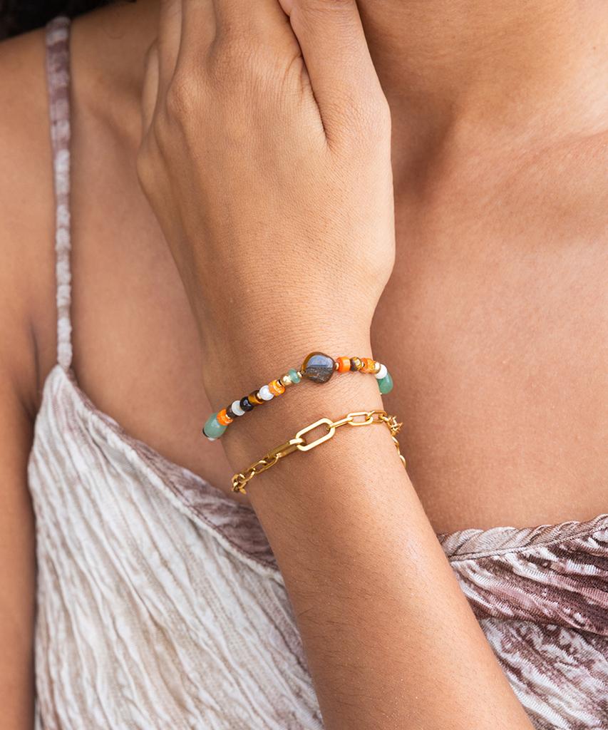 Pig&Hen (Women'S) Brontide Mosaic Bracelet - Cefalu X Gold