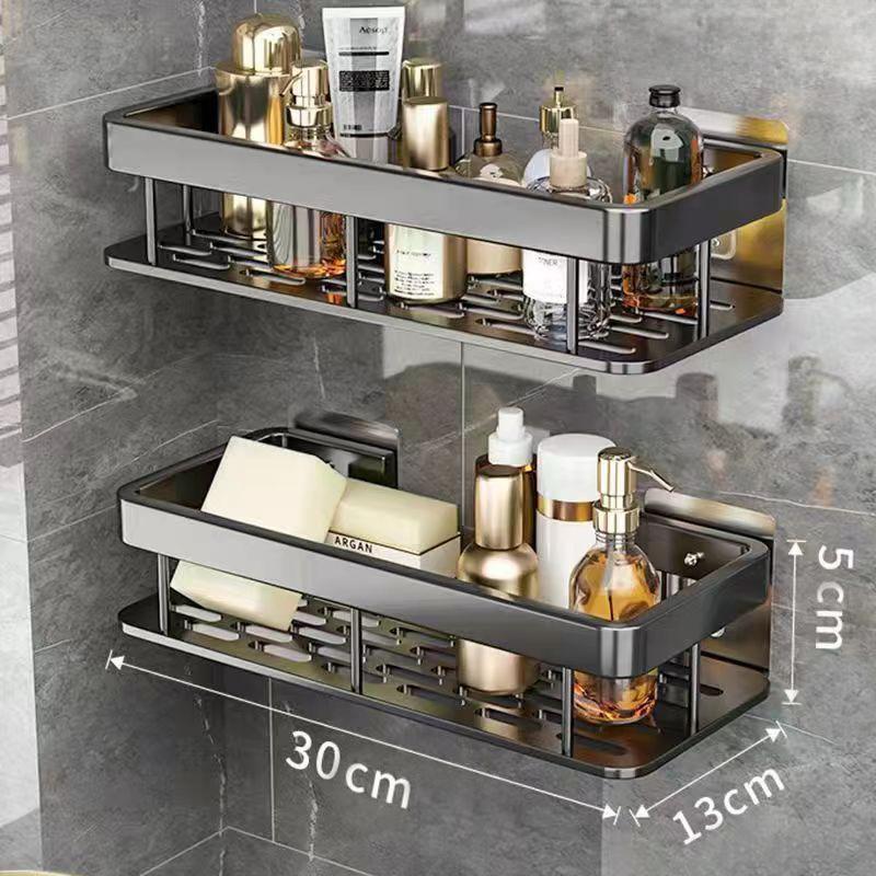 Bathroom Shelf 2 Pcs - Black