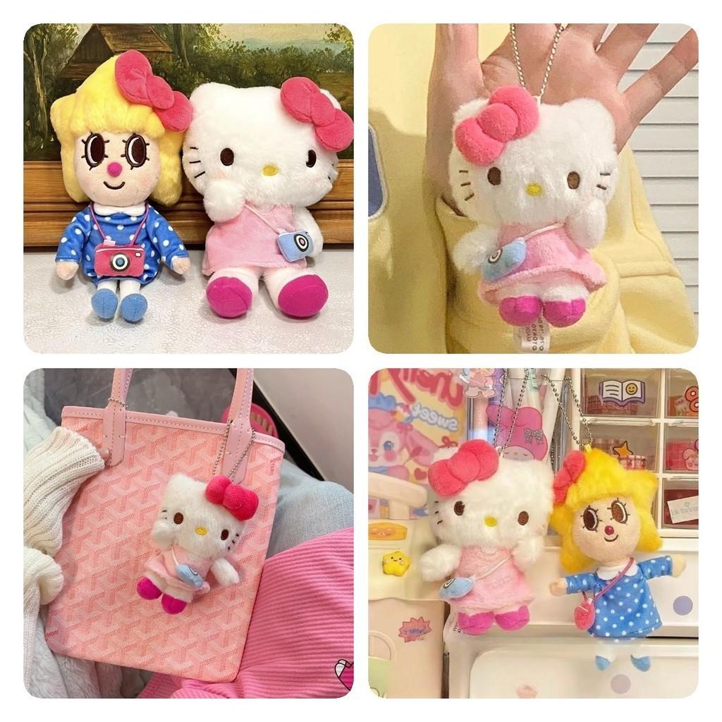 Cute Kt Cat Plush Doll Keychain Bag Charm Hellokitty Pendant Cartoon Backpack Decoration
