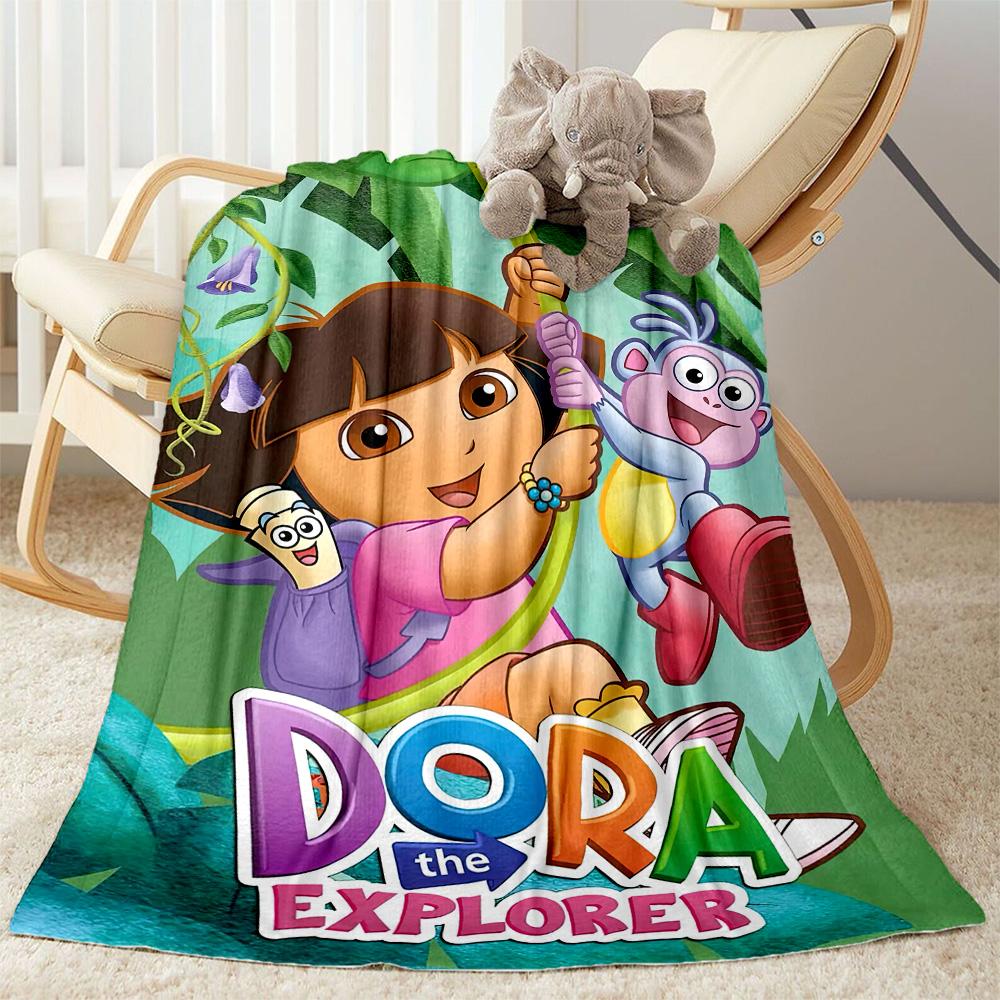 Dora Explorer Blanket Soft & Cozy Perfect for Seaside Bed Sofa All-Season Use Digital Print Birthday Christmas Gift Blanket