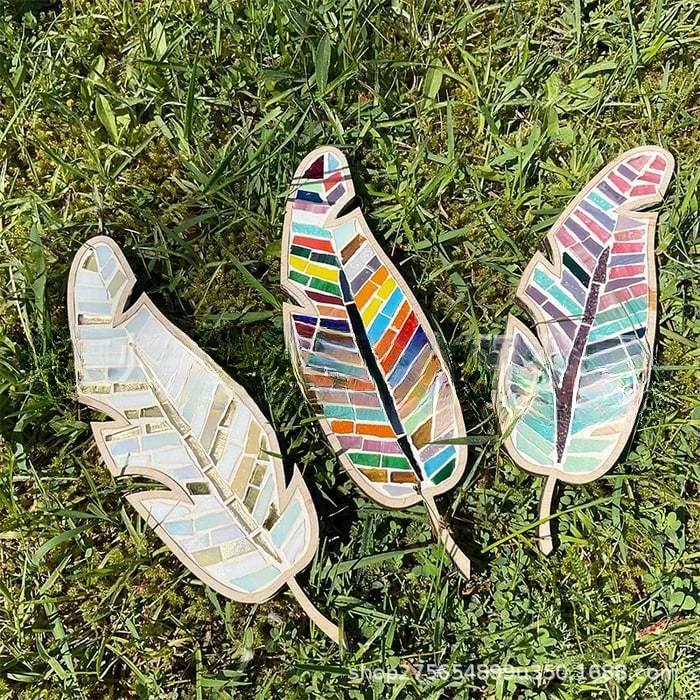 Mosaic Leaf Craft Art Kit for Adults, DIY Mosaic Tiles Kit, Handmade Craft, Stained Glass, All Supplies, Make Your Own
