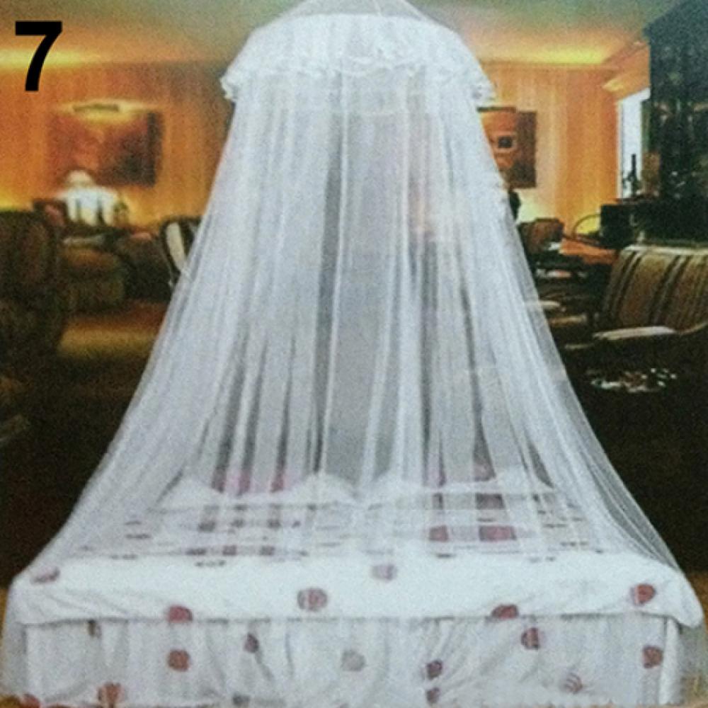 

60x250x850cm Elegant Round Lace Insect Bed Canopy Netting Curtain Women Girl Princess Mosquito Net Dome Mosquito Net Bedding Net 60x260x850cm білий