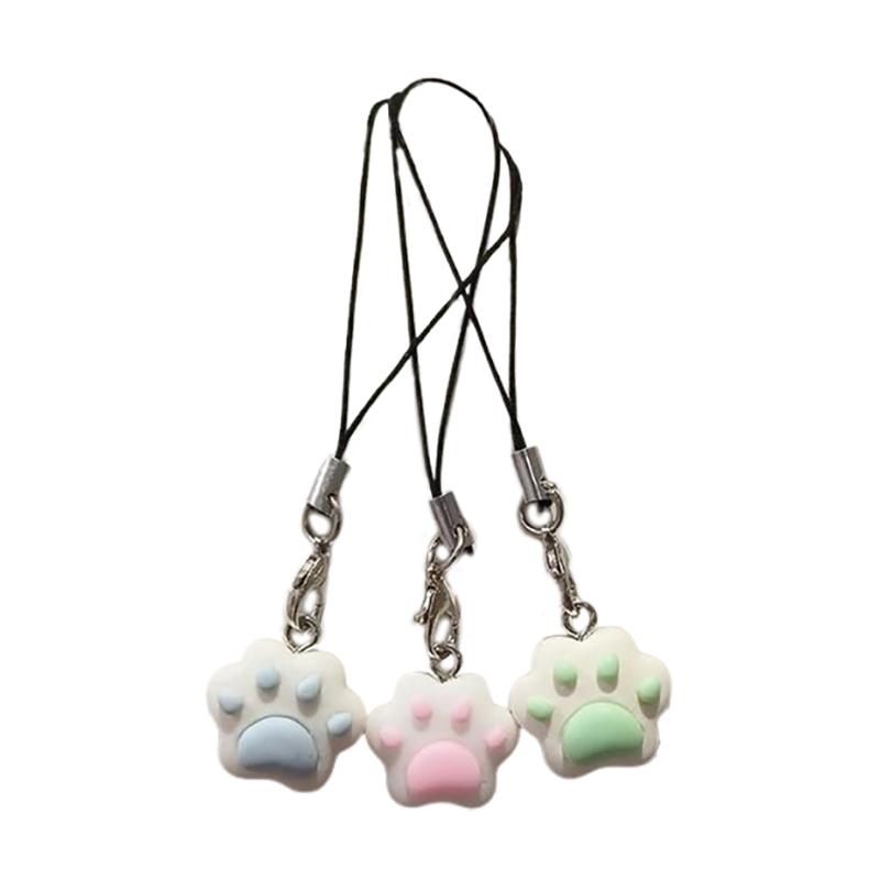 1 Pezzo Borsa Multifunzionale Portachiavi Decorativo Zampe di Gatto Carine Ciondolo a Forma di Telefono Chiavetta USB Accessorio per Zaino