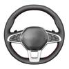 Non-Slip Black Artificial Leather Car Steering Wheel Cover For Renault Clio 5 (V) 2019-2020 Zoe 2019-2020 Captur 2019-2020