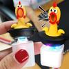 1Pcs Stress Relief Fidget Toy  Funny Screaming Chicken Sound Light Keychain Cute Bag Pendant Novelty Desk Ornament