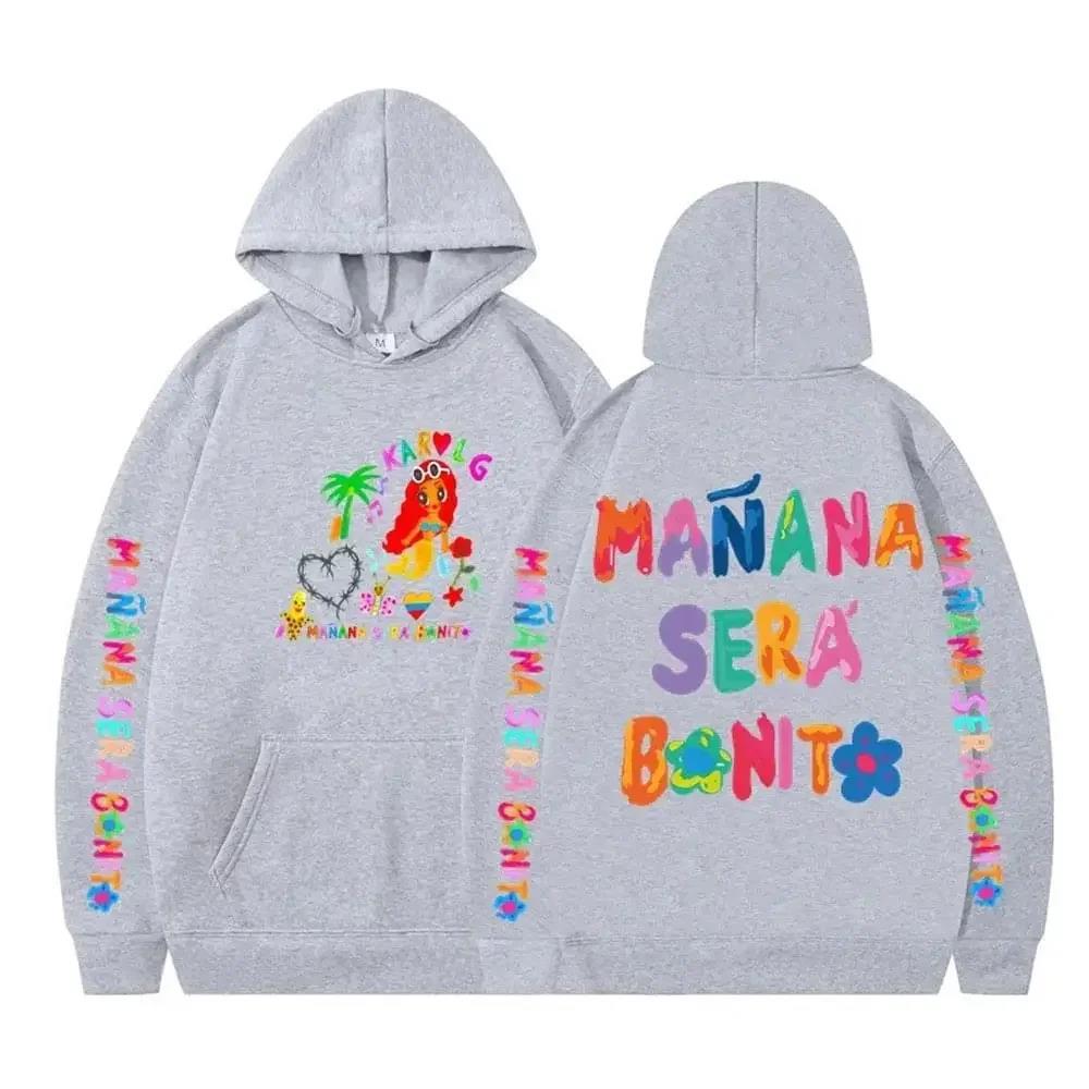 Female Singer Karol G Hoodies Manana Sera Bonito Printing Sweatshirt Unisex Autumn Winter Fleece Tops Male Sudaderas