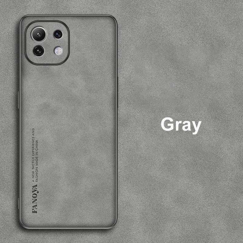 

Для Xiaomi Mi 11 Lite 5G NE Чехол Роскошный Чехол для телефона из ПУ кожи Для Xiaomi Mi 11i 11 Ultra 11T Pro Задняя крышка Силиконовая защита Mi 11 Lite 5G NE серый
