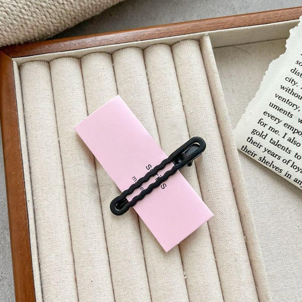 Alloy Candy-colored Cute Hairpin Solid Color Hair Accessories Decorate Hairpin with Wavy Side