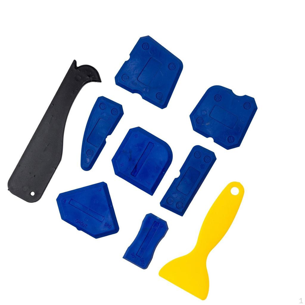 9 Piece Caulking Tool Set for Grout and Sealant Application in Sinks Floors