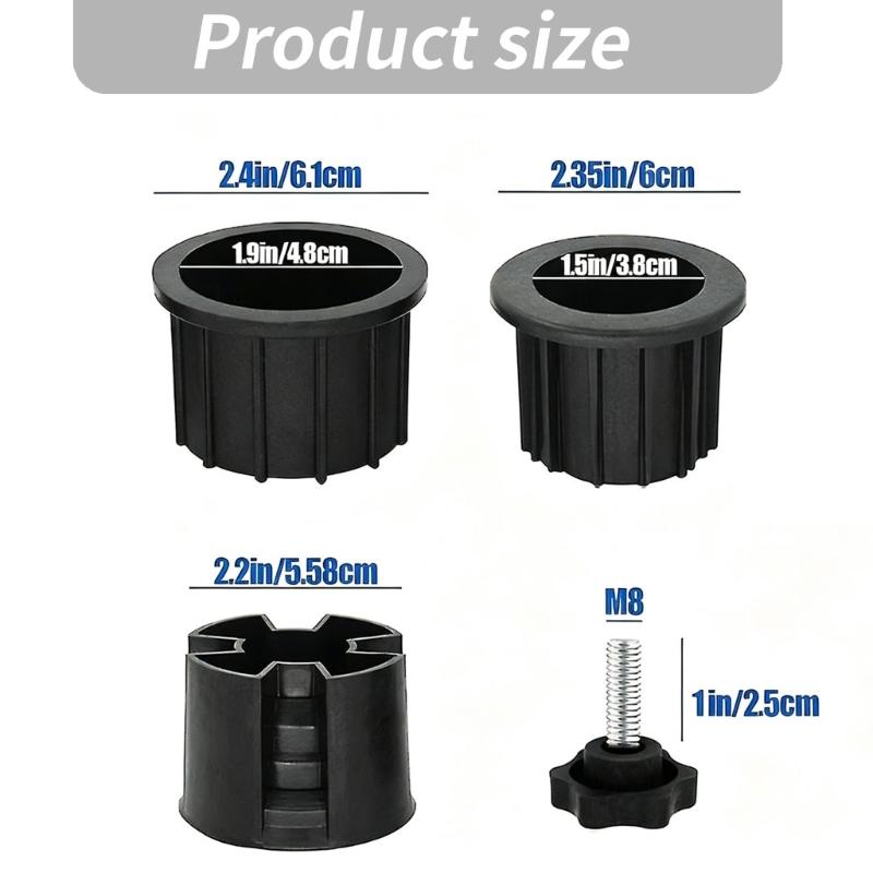 Outdoor Umbrella Base Bushing with Center Opening Support Sleeves and Direct Tightening Pieces for Stand Service