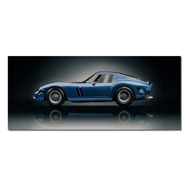 Solid Wood Frame Muscle Racing Cars Sports Cars Posters Canvas Painting Modern Prints Wall Art Pictures for Living Room Home Decor