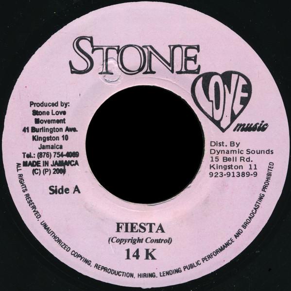 

7-дюймовая пластинка 14K - Fiesta NONE Stone Love Musi 2001 Ямайка Регги, Ска и Даб Б/У