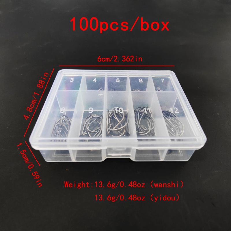 Izu Maruse Barbed Fish Hooks Set: 100-500 Small Carbon Steel Hooks for Pond Fishing